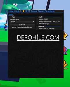 Roblox Anime Street Simulator Script Para, Click Hilesi İndir 2023