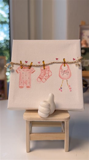 A little clothesline full of cuteness 🧦🎀🩷 #diy #shorts