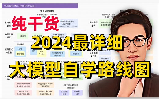 【大模型时代必备】2024最详细的大模型自学路线图来了！迪哥手把手教你最高效的大模型学习方法轻松搞定AIGC大模型！
