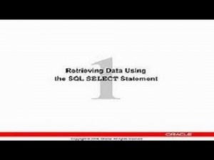 Oracle DBA ||Admin 1 ||Chapter 1 ||Retrieving Data using SQL Select Statement