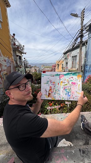 Watercolor sketching in Valparaiso, Chile 🇨🇱 #watercolorsketchbook #wasserfarbefürgestalter #wasserfarben #watercolor_planet #drawingonlocation #sketchbookjourney #watercolorsketch #urbanwatercolor #urbanwatercolorsketching | Felix Scheinberger