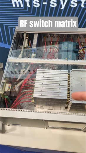 Look inside a #rfswitch #switchmatrix by MTS - #microwaveengineering is #blackmagic....