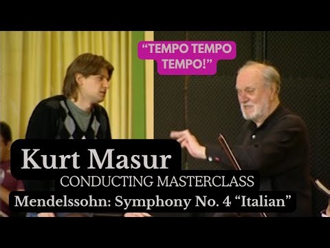Rehearsal Vs. Performance - Kurt Masur Conducting Masterclass