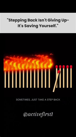 one step back can save everything 🔥 #stepback #selfimprovement #lifeadvice #stayfocused