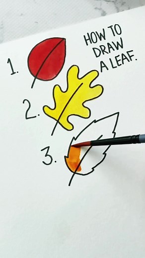 Different Ways to Draw Leaves Tutorial