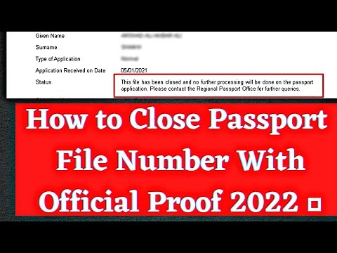 How to close passport file number online with official proof 2022 | Close Passport file online proof