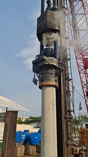 Diesel Hammer DD65 explosion soft ground. #januisdarwanto #piledriver #viral | Janu Isdarwanto