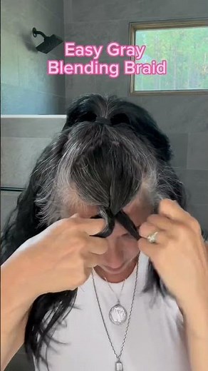 BRAID and STYLE your new baby GRAY hairs! 🤗 #easybraids #grayhair #silverhair