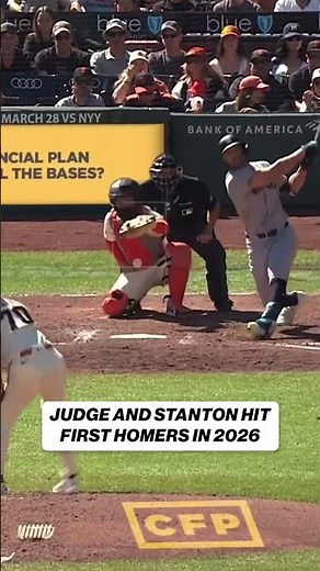 Aaron Judge and Giancarlo Stanton hit their first homers of the season 💥#baseball #mlb
