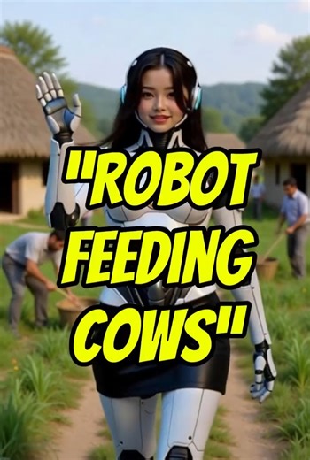 Robot Feeding Cows #robot #humanoid #technology