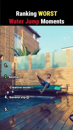 Ranking CRAZIEST Water Jump Fails #shorts #viral #funny