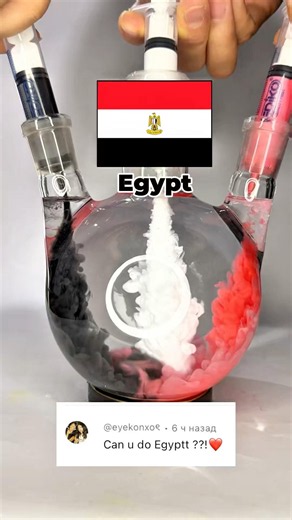 Egypt Flag Color Mixing in Water | Satisfying Ink Art #Shorts