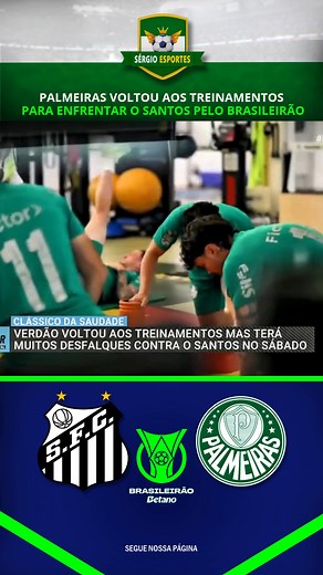 41K views · 769 reactions | ESPORTE TOTAL | Palmeiras voltou aos treinamentos para enfrentar o Santos. Segue nossa página para mais notícias do Mengão. #flamengo #funny #futebol #libertadores #Mengao | Sérgio Santos III | Facebook