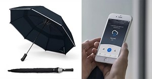 a meteorologist made an unforgettable umbrella with built-in bluetooth