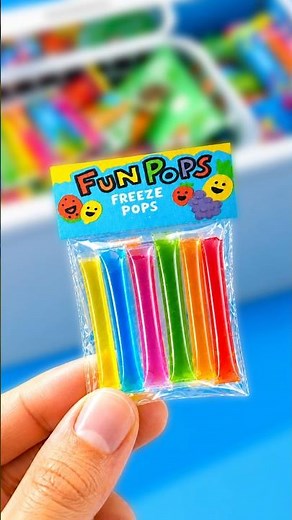 DIY Miniature Ice Pops for Dolls 🧊🌈 by CraftyLicious #shorts #diy #craft #miniature #kawaii #cute