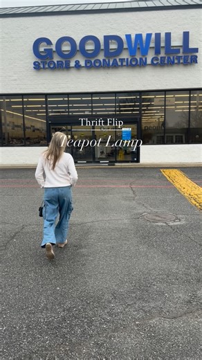 “How did you make the teapot lamp?” You have been asking so I thought I would share what the process looks like to create a teapot lamp from a tarnished Goodwill teapot I found missing the creamer and sugar. I’ve been collecting miss matched teapots, like the one I showed at the beginning of this reel for some time to display in collections of silver throughout my home, but when I saw on YouTube that I could turn them into unique lamps, I had to give it a try. Later in stories, I will share the 