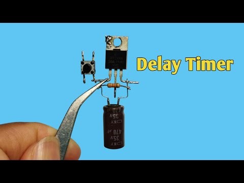 Delay timer mosfet irfz44n | Pengatur waktu tunda ‪@AdeRuswandi‬
