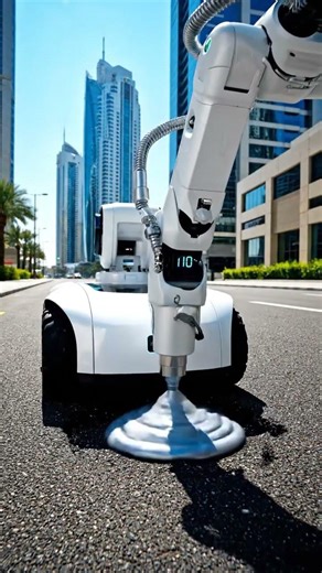 Dubai's New Robot Fixes Roads INSTANTLY! You Won't Believe Your Eyes!