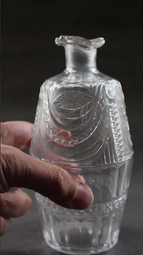 Antique Glass Decanter - Georgian Barrel Shaped Spirit Decanter