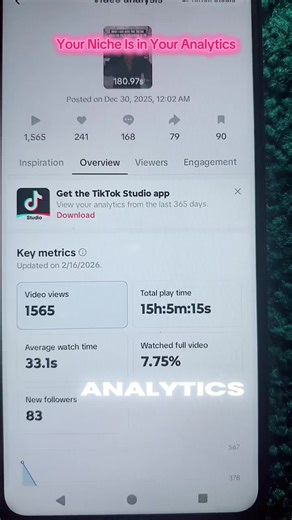 Your data shows you exactly what to double down on. #FindYourNiche #CreatorTips #ContentCreation #AnalyticsMatter #TikTokEducation