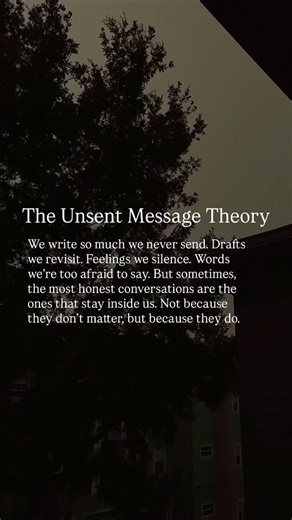 ANNIE GUPTA | AESTHETIC LOGOPHILE on Instagram: "There’s always that one message you type out but never send. Maybe it’s an apology that came too late. A confession you’re scared to say. A memory you wanted to share just to feel close again. But your finger hovers, and you backspace. Not because you don’t feel it, but because you feel it too much. We carry these unsent words like little ghosts, haunting our quiet moments. And maybe it’s better that way. Maybe not everything needs to be said. Som