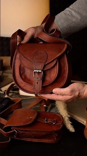 Kompromisslos & stilsicher: kompakte Umhängetasche "Claire" aus Ziegenleder #leather #bags