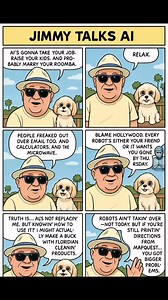 #AI #SalesTips. • “If robots are takin’ over, I better learn how to program one.” Everybody’s scared AI is gonna take their job… their dog… maybe even their passwords. But here’s the truth—AI’s not the enemy. The real threat? Sitting still while the whole world changes. In this reel, me and my dog break it down (with a little humor and a lotta honesty). If you’re using AI to upgrade yourself, drop a comment—if you’re still printing directions from MapQuest, we need to talk.” | Jimmy O'Neill Jr.