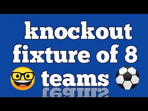 8 teams knockout tournament | knockout fixture of 8 teams | Draw the fixture of 8 teams | class 12