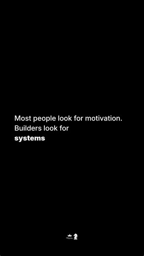 Motivation fades. Systems remain. Builders don’t wait to feel ready. They design structures that work even when discipline is low. That’s how progress compounds without noise. Read it again. #discipline #selfmastery #mindset #psychology #stoicism