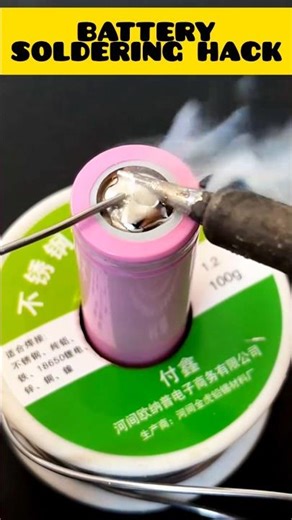 How to Solder a Lithium Battery Like a Pro | Easy DIY Hack #diybattery #diytech #diy #diycrafts #fix