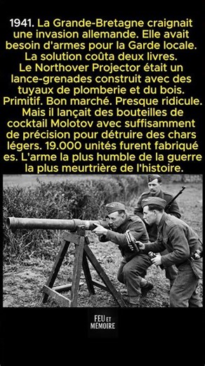 L'arme antichar britannique fabriquée avec des tuyaux de plomberie