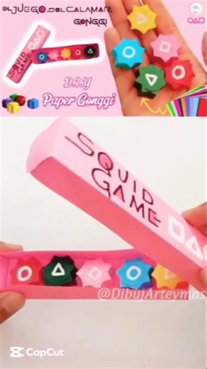 DIY Gonggi Squid Game ⏪⭐ #papercraft #dibujarteymas #art #artandcraft #cute #origami