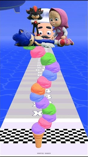 Sonic Gets a Magical Ice Cream Power-Up! 🍦⚡ | Sonic vs Shadow #shorts #sonic #shadow