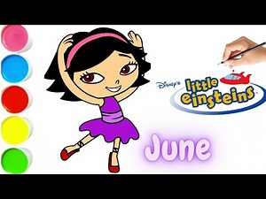 Little Einstein June Coloring Pages | Little Einstein Drawing | How to Draw Little einstein June