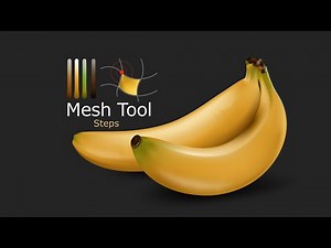 Banana tutorial in Adobe Illustrator for Beginners using gradient mesh Tool