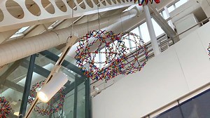 Take a little peek at our Hoberman sphere installation, they do more than just look pretty… | Dundee Science Centre