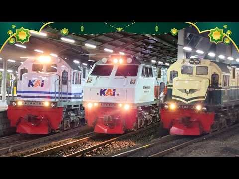 PASUKAN KERETA API ARUS BALIK PADATI STASIUN TERSIBUK JAKARTA !! Spesial Lokomotif Vintage WnB