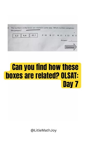 Can you crack this pattern? OLSAT Day 7