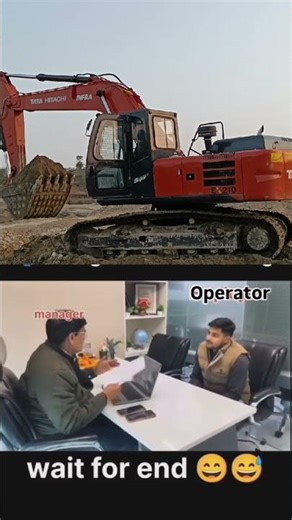 excavator machine operator and Malik #funny🤣 #viral #shortsvideo