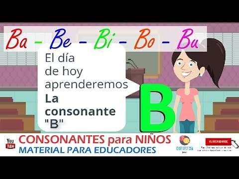CONSONANTE B para niños 📚 Ba Be Bi Bo Bu Material educativo DIDACTICO