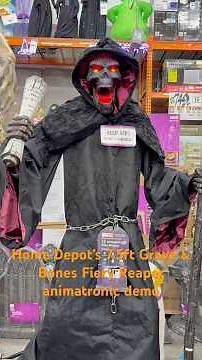 Home Depot’s 7.5ft Grave & Bones Fiery Reaper animatronic demo (Part 1) 🎃👻