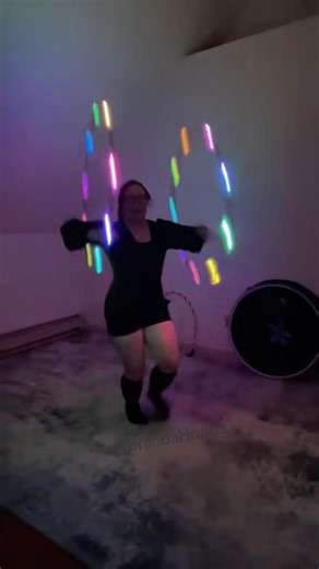 Can you tell where I almost lost my footing? Freestyle 2 hula hoop dance flow