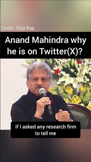 Billionaire Anand Mahindra revealed why he is active on X (formerly Twitter) #shorts #mahindra