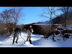 해발 500고지 산골 눈 내린 시골집~!!