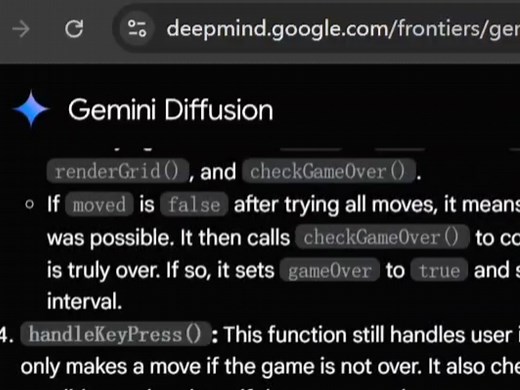 浅尝Gemini Diffusion