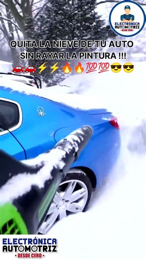Remove snow from your car without scratching the paint! ❄️ #automotiveelectronics #automobile