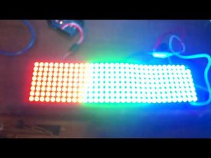 Arduino WS2812 Flexible 8x32 LED Array Displaying Text