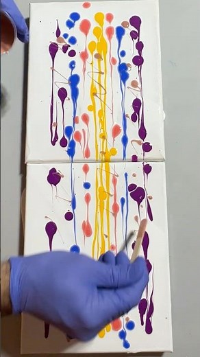 🌈Double Dip Technique Revealed Acrylic Pouring 🌷 Short Art Tutorial