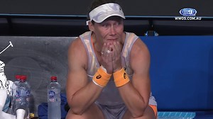 The moment Sam Stosur said goodbye to professional tennis. 😢 You will ALWAYS be our champion Sam! ❤️ 🖥️ #AusOpen LIVE | https://nine.social/AusOpen #9WWOS #Tennis | Wide World of Sports