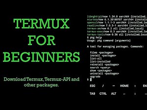 Termux for Beginners - Termux & Termux-API | termux tutorial | termux commands | install termux